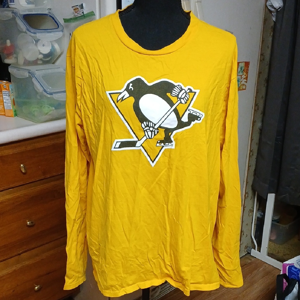 Fanatics Penguins Long Sleeve Shirt Large